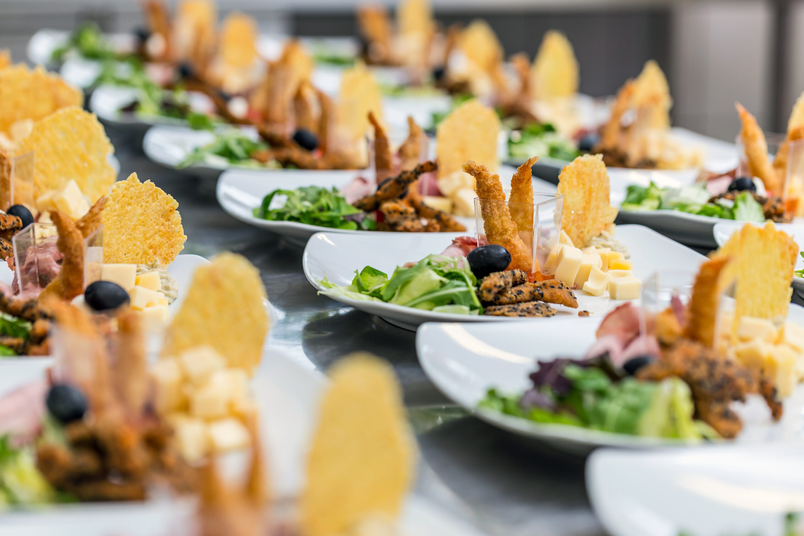 Luxury food on wedding table